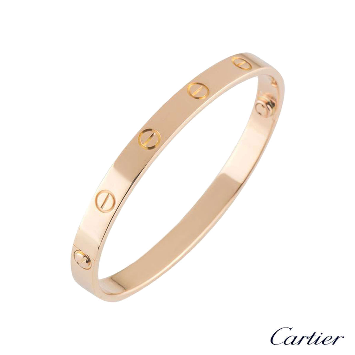 Cartier Rose Gold Plain Love Bracelet Size 21 B6035621 | Rich Diamonds